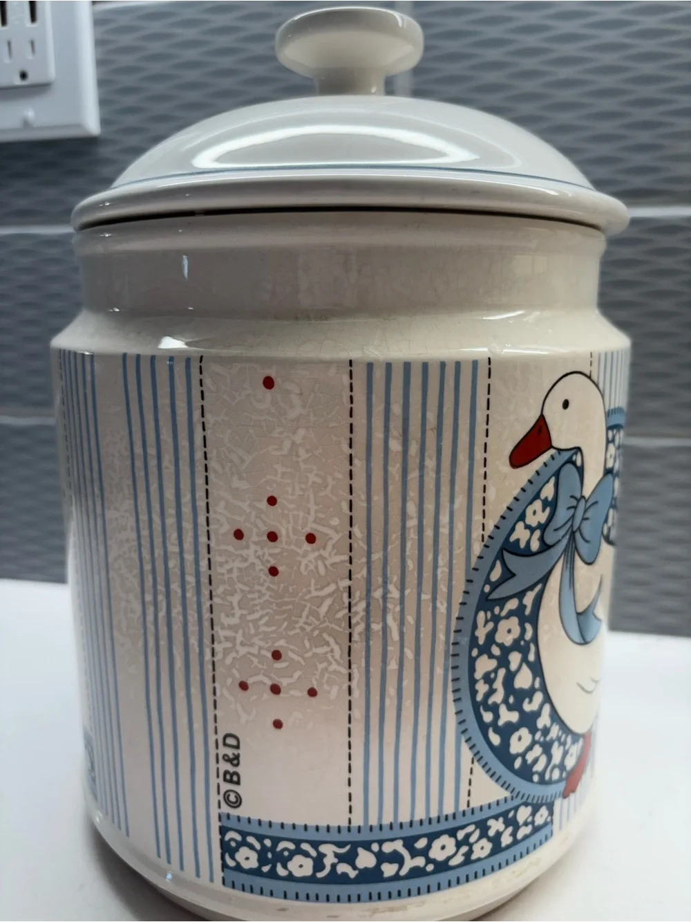 B&D Vintage Blue Goose Canister